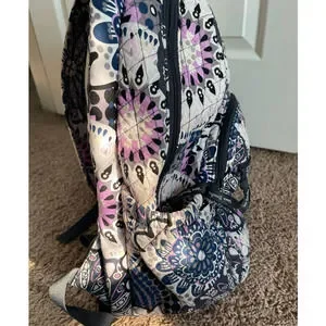 Vera Bradley Essential Backpack Large Mimosa Medallion Purple Blue Gray Print VERA BRADLEY MIMOSA Medallion Essential Extra Large Backpack  main image 4